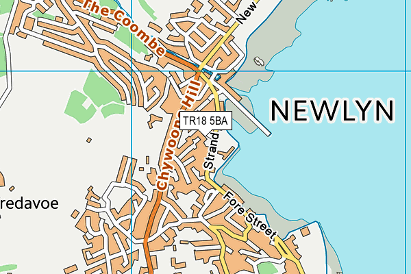 TR18 5BA map - OS VectorMap District (Ordnance Survey)