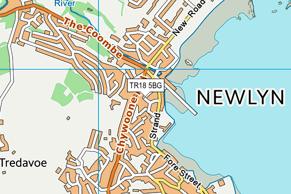 TR18 5BG map - OS VectorMap District (Ordnance Survey)