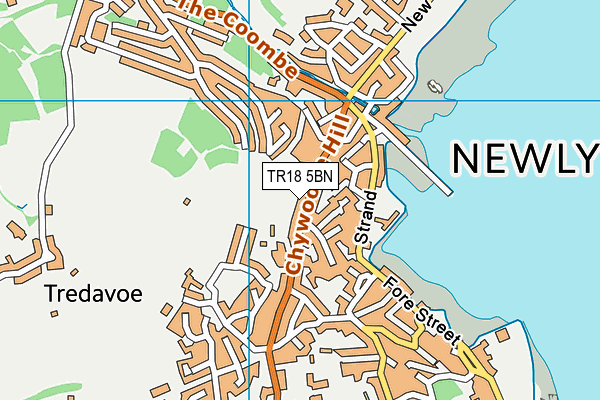 TR18 5BN map - OS VectorMap District (Ordnance Survey)