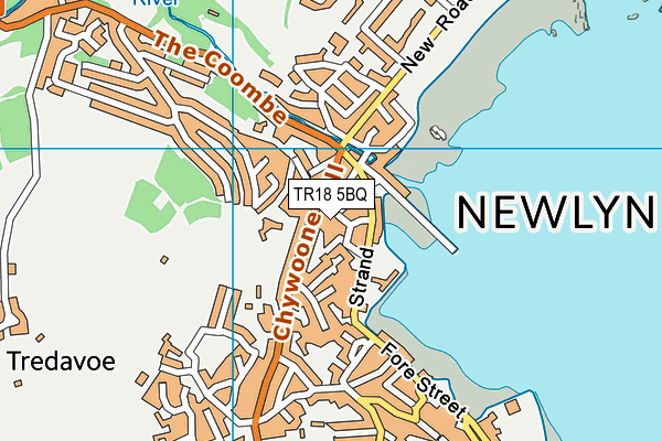 TR18 5BQ map - OS VectorMap District (Ordnance Survey)