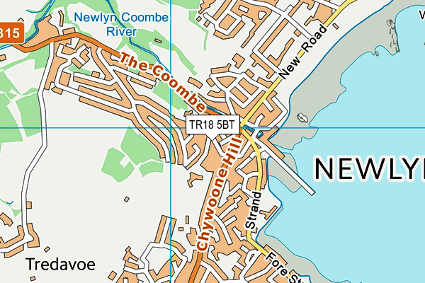 TR18 5BT map - OS VectorMap District (Ordnance Survey)