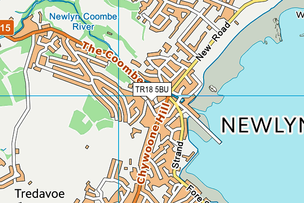 TR18 5BU map - OS VectorMap District (Ordnance Survey)