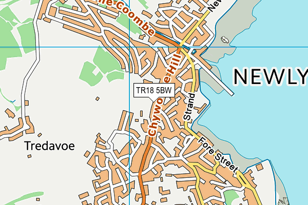 TR18 5BW map - OS VectorMap District (Ordnance Survey)