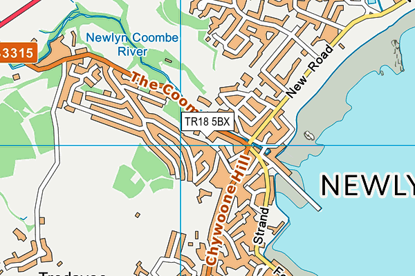 TR18 5BX map - OS VectorMap District (Ordnance Survey)