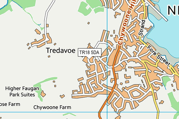 TR18 5DA map - OS VectorMap District (Ordnance Survey)