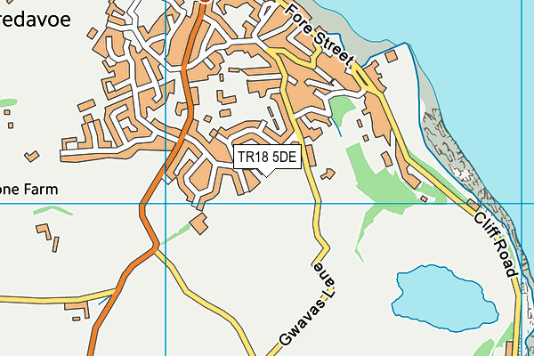 TR18 5DE map - OS VectorMap District (Ordnance Survey)