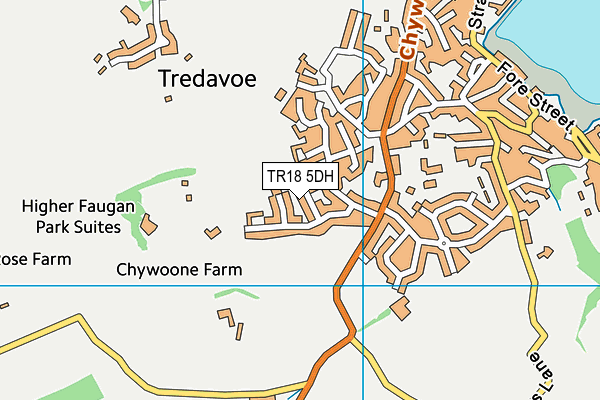 TR18 5DH map - OS VectorMap District (Ordnance Survey)