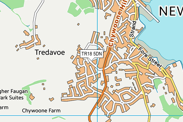 TR18 5DN map - OS VectorMap District (Ordnance Survey)