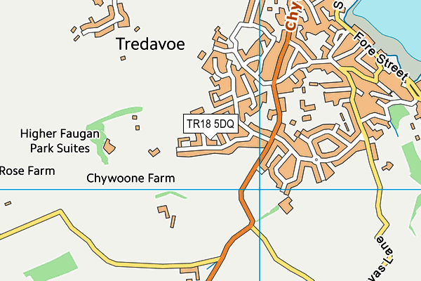 TR18 5DQ map - OS VectorMap District (Ordnance Survey)
