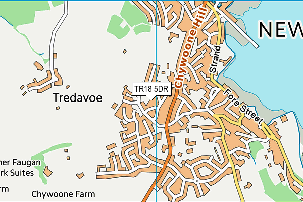 TR18 5DR map - OS VectorMap District (Ordnance Survey)