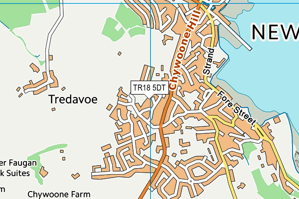 TR18 5DT map - OS VectorMap District (Ordnance Survey)
