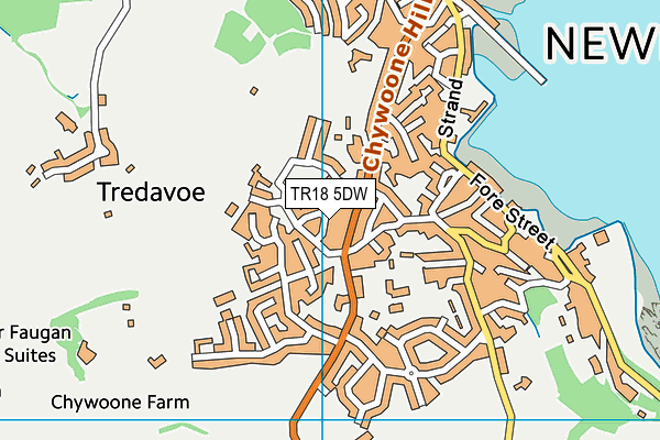 TR18 5DW map - OS VectorMap District (Ordnance Survey)