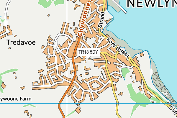 TR18 5DY map - OS VectorMap District (Ordnance Survey)