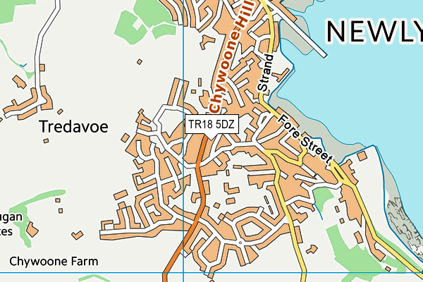 TR18 5DZ map - OS VectorMap District (Ordnance Survey)
