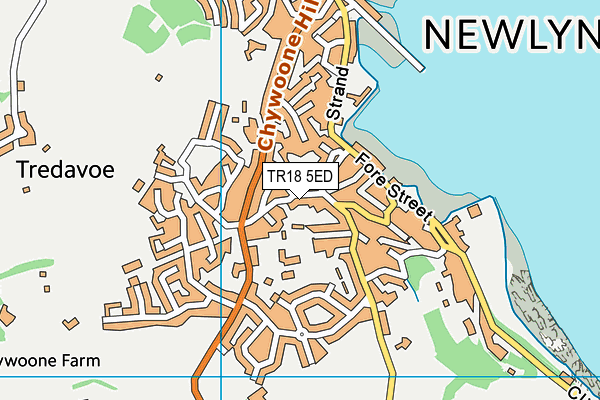 TR18 5ED map - OS VectorMap District (Ordnance Survey)