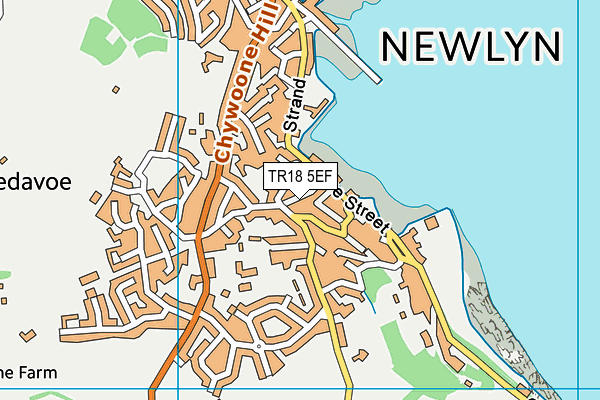 TR18 5EF map - OS VectorMap District (Ordnance Survey)