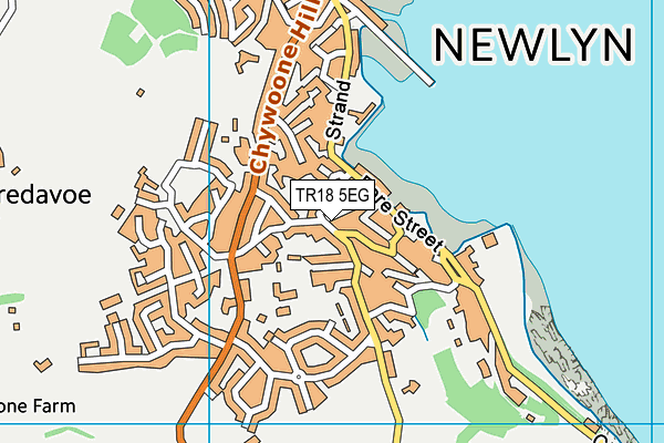 TR18 5EG map - OS VectorMap District (Ordnance Survey)