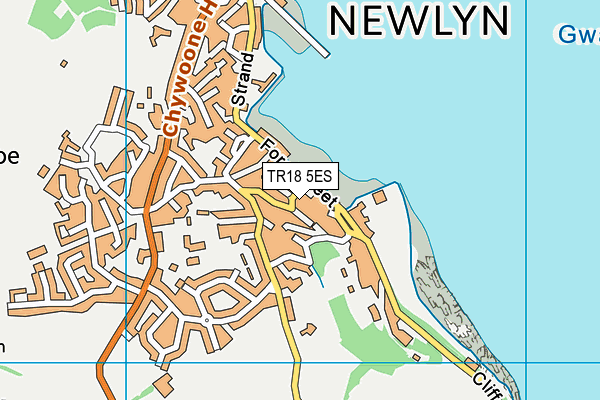 TR18 5ES map - OS VectorMap District (Ordnance Survey)