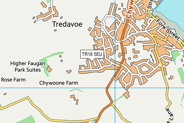 TR18 5EU map - OS VectorMap District (Ordnance Survey)