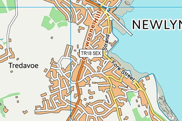 TR18 5EX map - OS VectorMap District (Ordnance Survey)