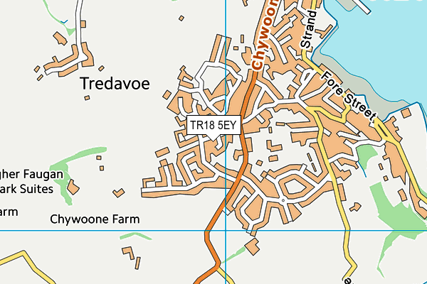 TR18 5EY map - OS VectorMap District (Ordnance Survey)