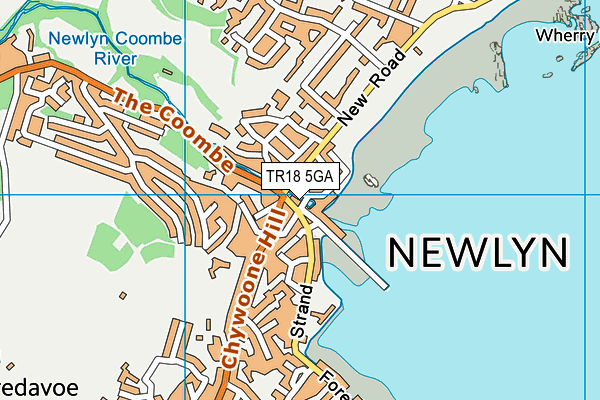 TR18 5GA map - OS VectorMap District (Ordnance Survey)