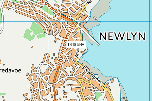 TR18 5HA map - OS VectorMap District (Ordnance Survey)