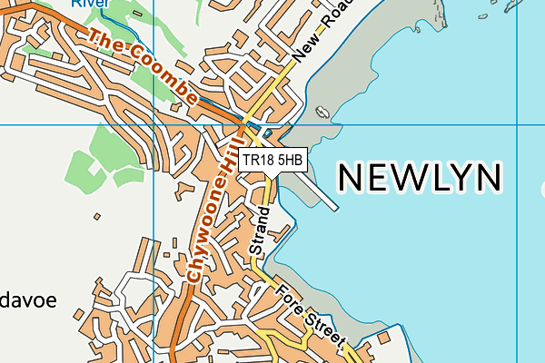 TR18 5HB map - OS VectorMap District (Ordnance Survey)