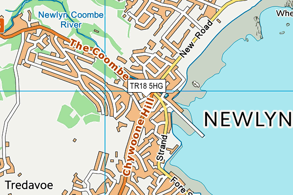 TR18 5HG map - OS VectorMap District (Ordnance Survey)