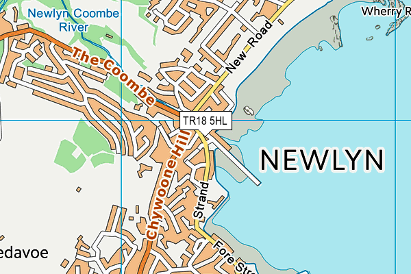 TR18 5HL map - OS VectorMap District (Ordnance Survey)