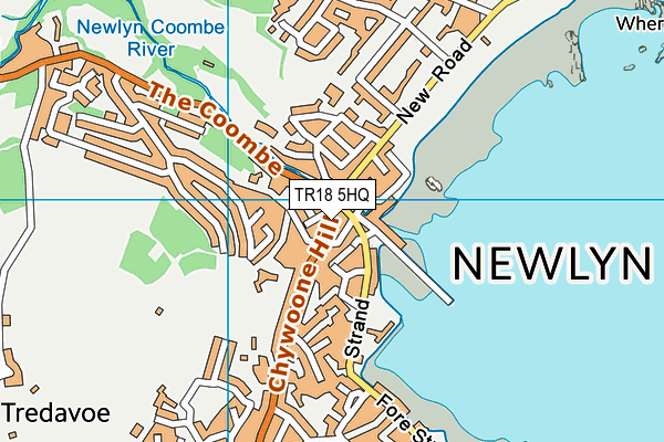 TR18 5HQ map - OS VectorMap District (Ordnance Survey)