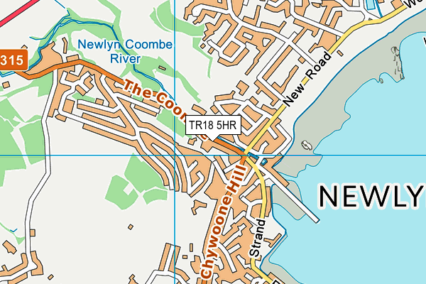 TR18 5HR map - OS VectorMap District (Ordnance Survey)