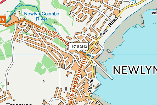 Newlyn Coombe map (TR18 5HS) - OS VectorMap District (Ordnance Survey)