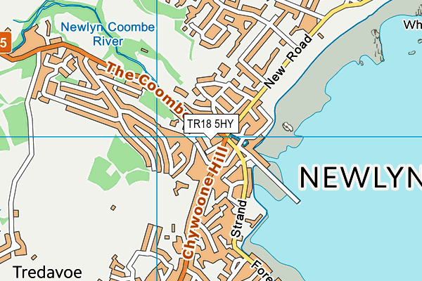 TR18 5HY map - OS VectorMap District (Ordnance Survey)