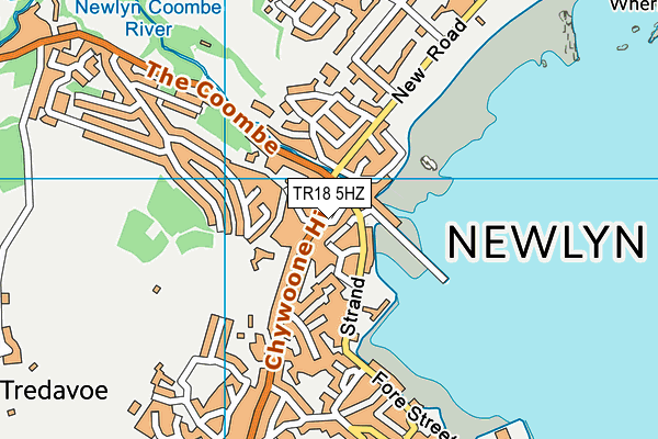 TR18 5HZ map - OS VectorMap District (Ordnance Survey)