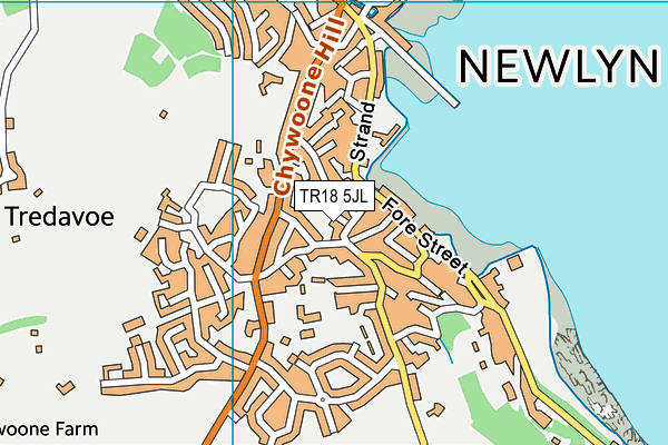 TR18 5JL map - OS VectorMap District (Ordnance Survey)