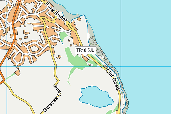 TR18 5JU map - OS VectorMap District (Ordnance Survey)