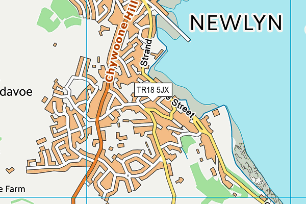 TR18 5JX map - OS VectorMap District (Ordnance Survey)