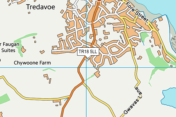 TR18 5LL map - OS VectorMap District (Ordnance Survey)