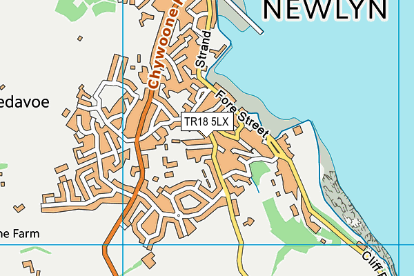 TR18 5LX map - OS VectorMap District (Ordnance Survey)