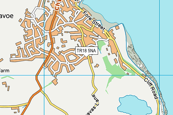 TR18 5NA map - OS VectorMap District (Ordnance Survey)