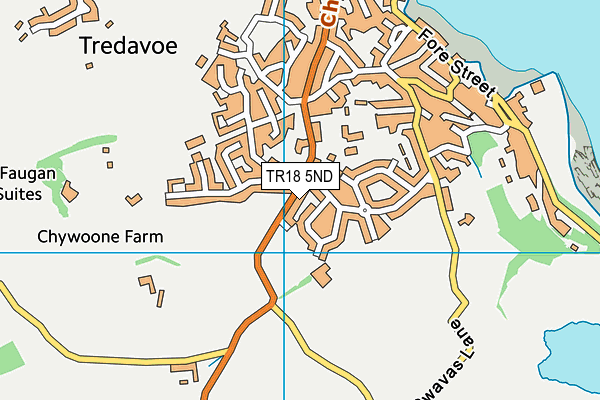 TR18 5ND map - OS VectorMap District (Ordnance Survey)