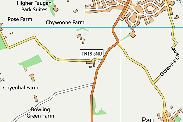 TR18 5NU map - OS VectorMap District (Ordnance Survey)