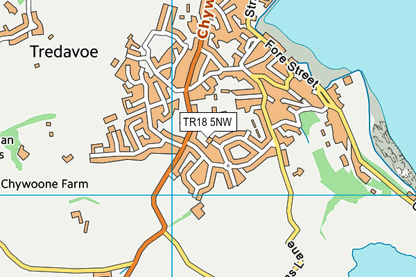 TR18 5NW map - OS VectorMap District (Ordnance Survey)