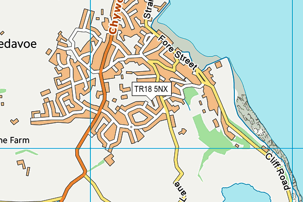 TR18 5NX map - OS VectorMap District (Ordnance Survey)