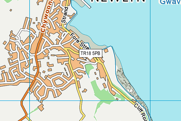 TR18 5PB map - OS VectorMap District (Ordnance Survey)