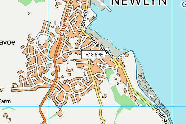 TR18 5PE map - OS VectorMap District (Ordnance Survey)