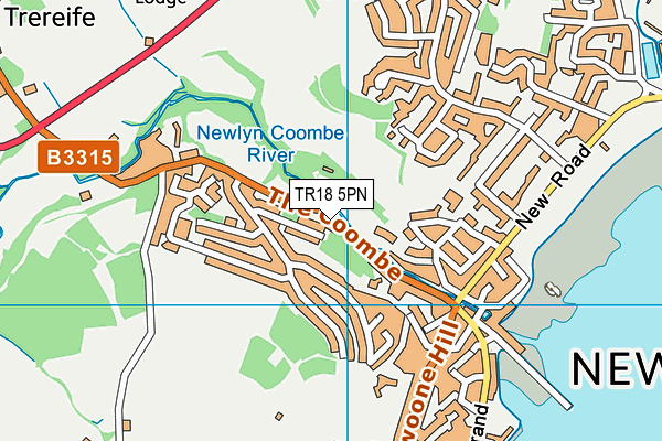 TR18 5PN map - OS VectorMap District (Ordnance Survey)