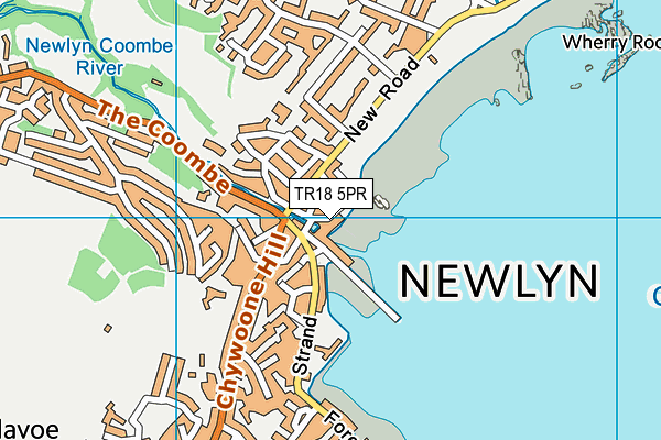 TR18 5PR map - OS VectorMap District (Ordnance Survey)