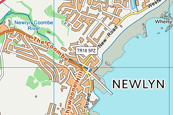 TR18 5PZ map - OS VectorMap District (Ordnance Survey)